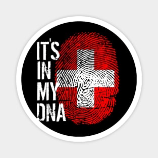 Switzerland Flag Fingerprint My Story DNA Swiss Magnet